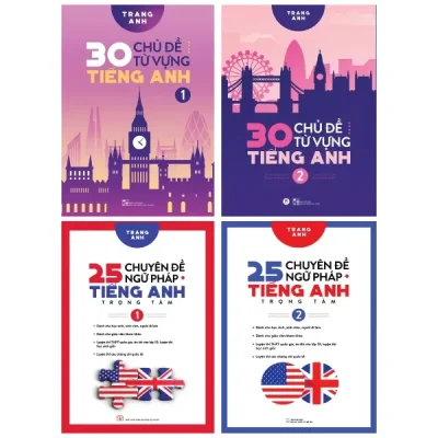 Combo Sách Tự Trau Dồi Tiếng Anh Thành Thạo Như Người Bản Xứ: 30 Chủ Đề Từ Vựng Tiếng Anh + 25 Chuyên Đề Ngữ Pháp Tiếng Anh Trọng Tâm (Bộ 4 Cuốn) - Trang Anh