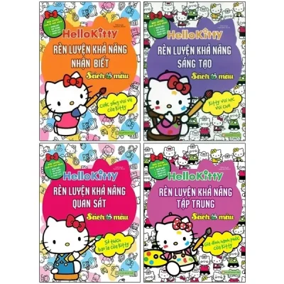 Sách Hello Kitty - Rèn Luyện Khả Năng - Sách Tô Màu (Bộ 4 Cuốn) (2019) - Nhiều Tác Giả