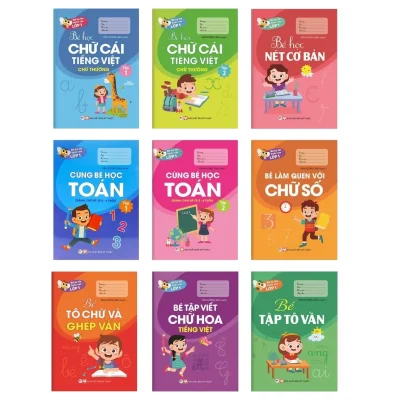 Sách Bé Tự Tin Bước Vào Lớp 1: Dành Cho Bé Từ: 5-6 Tuổi (Bộ 9 Cuốn) (2020) - Vân Hương