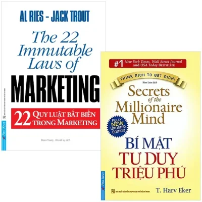 Combo Sách 22 Quy Luật Bất Biến Trong Marketing + Bí Mật Tư Duy Triệu Phú (Bộ 2 Cuốn) (2021) - Al Ries, Jack Trout, T Harv Eker