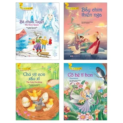 Truyện Song Ngữ Anh - Việt Dành Cho Trẻ Từ 3 Tuổi: Bà Chúa Tuyết + Bầy Chim Thiên Nga + Chú Vịt Con Xấu Xí + Cô Bé Tí Hon (Bộ 4 Cuốn) (2020) - Stefania Leonardi Hartley