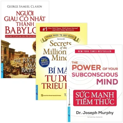 Combo Sách Sức Mạnh Tiềm Thức + Bí Mật Tư Duy Triệu Phú + Người Giàu Có Nhất Thành Babylon (Bộ 3 Cuốn) - Joseph Murphyc, George S Clason, T Harv Eker