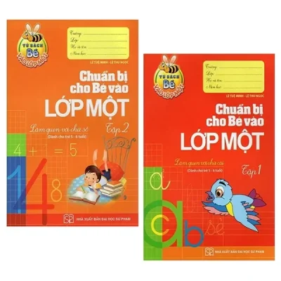 Combo Làm Quen Với Chữ Cái - Chuẩn Bị Cho Bé Vào Lớp 1 -Tập 1 Và 2 - Tủ Sách Bé Vào Lớp 1 (Bộ 2 Tập) (2018) - Lê Tuệ Minh, Lê Thu Ngọc