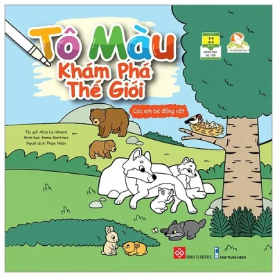 Tô Màu Khám Phá Thế Giới - Các Em Bé Động Vật (2022) - Alice Le Hénand, Solenne & Thomas
