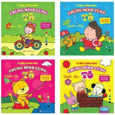 Sách Tô Màu Thông Minh - Chúng Mình Cùng Tô (Bộ 4 Cuốn) (2021) - Minh Thư