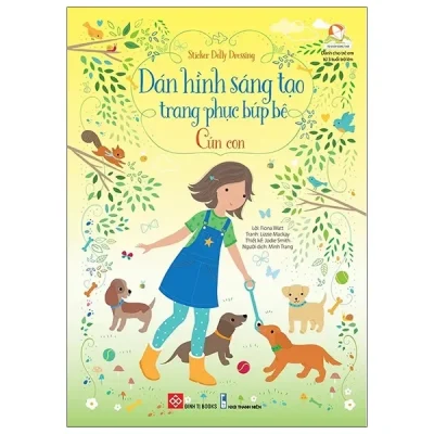 Sticker Dolly Dressing - Dán Hình Sáng Tạo Trang Phục Búp Bê - Cún Con (2020) - Fiona Watt, Lizzie Mackay, Antonia Miller