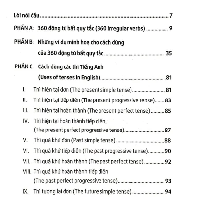 360 Dong Tu Bat Quy Tac Cach Dung Cac Thi Trong Tieng Anh 2019 Thanh Ha 692ec2092979a