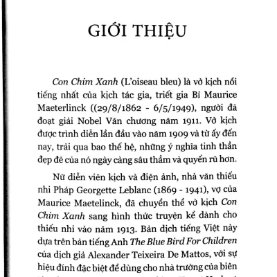 Con Chim Xanh Hanh Phuc 2018 Georgette Leblanc 694de8b3c3c96