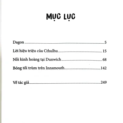 Loi Hieu Trieu Cua Cthulhu Tuyen Tap H.p. Lovecraft 2022 H P Lovecraft 694cad3250a26