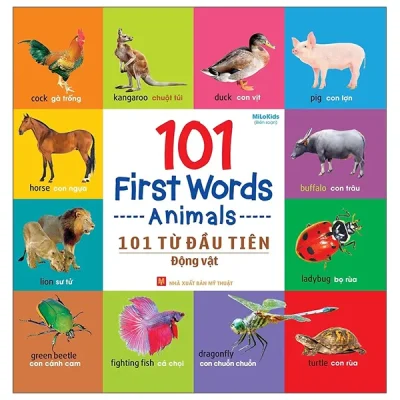 101 First Words - Animals - 101 Từ Đầu Tiên - Động Vật - Bìa Cứng (2025) - Milokids