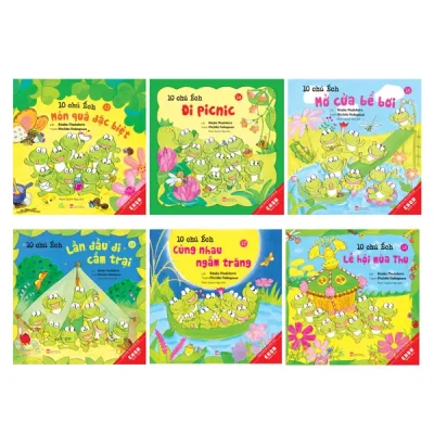 Bộ Sách Ehon Nhật Bản - 10 Chú Ếch - Phần 3 - Tập 13-18 (Bộ 6 Cuốn) (2025) - Hisako Madokoro, Michiko Nakagawa
