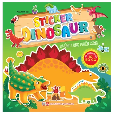 Sách Dán Hình Phát Triển IQ- EQ-CQ - Sticker Dinosaur - Khủng Long Phiến Sừng (2026) - Pham Minh Đạo